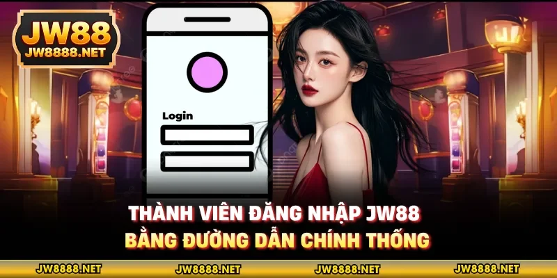 Thành viên đăng nhập JW88 bằng đường dẫn chính thống